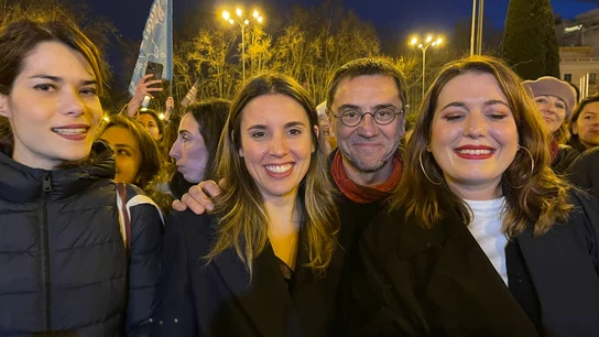 Juan Carlos Monedero durante la manifestación feminista del 8M de 2023. Juan Carlos Monedero durante la manifestación feminista del 8M de 2023.