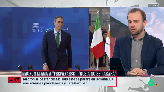 Yago Rodríguez, sobre la postura de Macron: "Francia quiere convertirse en el nuevo Estados Unidos, en el nuevo sheriff" Yago Rodríguez, sobre la postura de Macron: "Francia quiere convertirse en el nuevo Estados Unidos, en el nuevo sheriff"