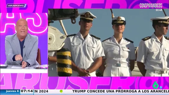 Alfonso Arús, al ver a Leonor llegar a Montevideo con sus compañeros: "Los uniformes han encogido" Alfonso Arús, al ver a Leonor llegar a Montevideo con sus compañeros: "Los uniformes han encogido"