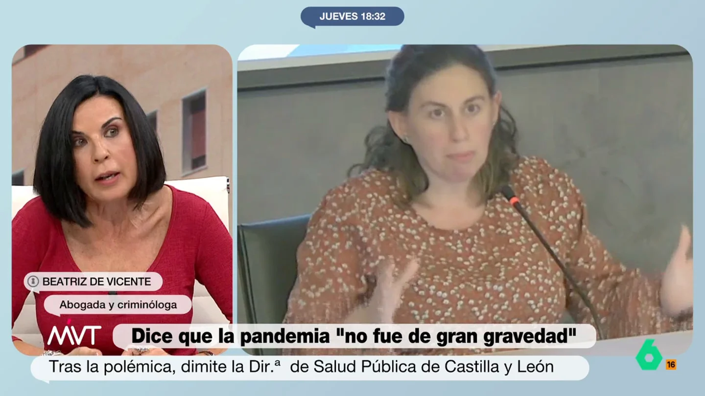 Bea de Vicente responde a Sonia Tamames tras decir que la pandemia "no fue tan grave" La directora general de Salud Pública de Castilla y León, Sonia Tamames, ha tenido que presentar su dimisión tras asegurar en televisión que la pandemia "no fue de gran gravedad". La respuesta de Beatriz de Vicente, en este vídeo.