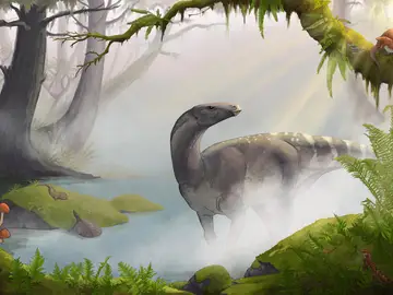 Dinosaurio ornitópodo de 166 millones de años Dinosaurio ornitópodo de 166 millones de años