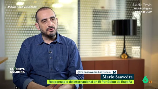 El periodista Mario Saavedra, sobre Zelenski: "Ha sido el mejor recaudador de dinero para Ucrania que ha existido jamás" laSexta Columna analiza en este vídeo la intervención más larga de Zelenski durante su encuentro con Trump en la Casa Blanca, una muestra del discurso que ha seguido el líder ucraniano desde que comenzó la guerra.