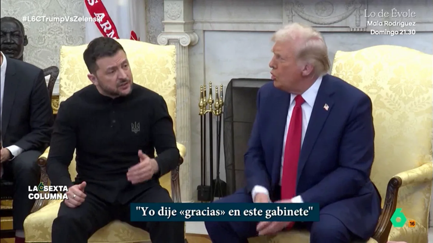Zelenski, el 'Wepner' ucraniano que resistió los ataques de Trump: "Diputados ucranianos dicen que tuvo que estar más contenido" 8 minutos de bronca y 50 de resistencia. laSexta Columna analiza cómo se defendió Volodímir Zelenski de los ataques de Trump en la Casa Blanca, al más puro Chuck Wepner, un boxeador secundario que resistió al mejor púgil del mundo.