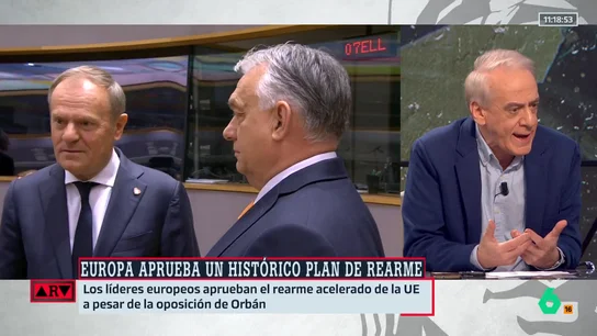 Cembrero, sobre el "histórico" plan de rearme de la de UE: "Europa al fin está despertando de una larga anestesia en la que confió su seguridad a EEUU" Cembrero, sobre el "histórico" plan de rearme de la de UE: "Europa al fin está despertando de una larga anestesia en la que confió su seguridad a EEUU"