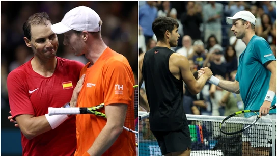 Van de Zandschulp, junto a Rafa Nadal y Carlos Alcaraz Van de Zandschulp, junto a Rafa Nadal y Carlos Alcaraz