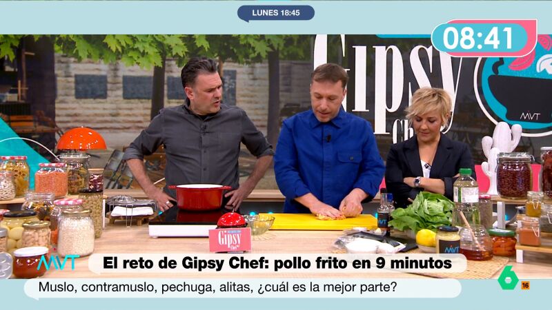 Iñaki López lamenta que Gipsy Chef quite la piel del pollo: "Es lunes, si encima nos quitas la piel..."