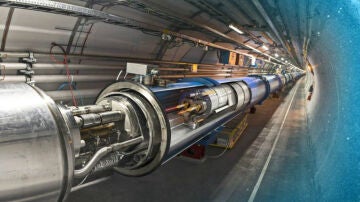 Recreación artística del túnel del LHC