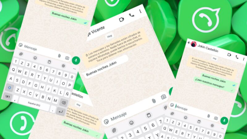 Imagen de archivo de conversaciones en WhatsApp