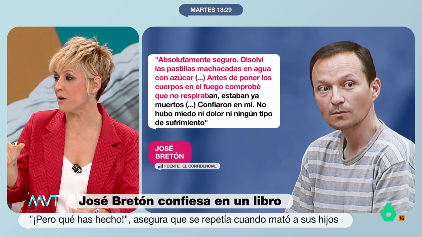 Cristina Pardo, tras la confesión de José Bretón: "Primero se arrepiente y luego dice 'qué mala suerte suerte que me pillaron'" Más Vale Tarde analiza en este vídeo la confesión de José Bretón, que en una serie de entrevistas con el periodista Luisgé Martín ha admitido que mató a sus hijos para que no se criaran con la familia de su madre.