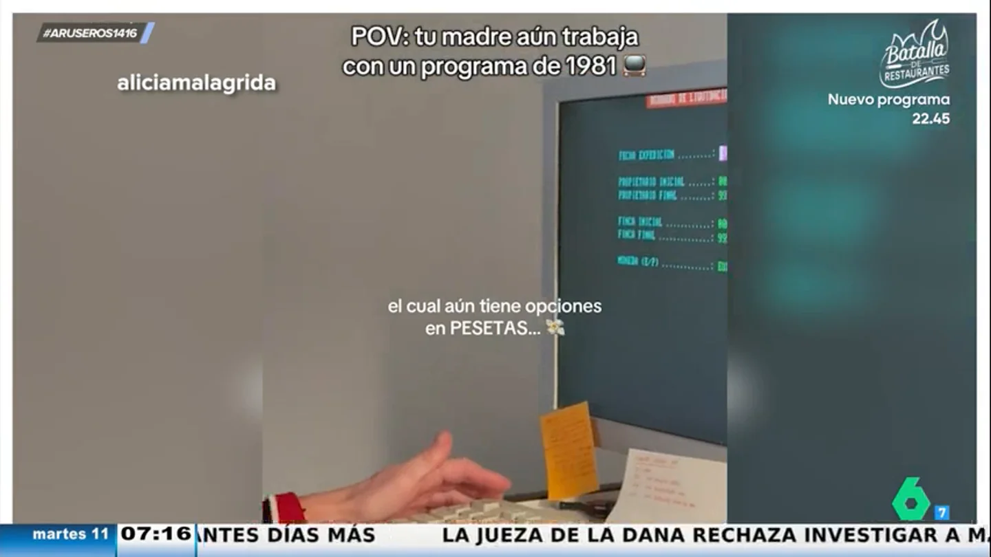 Una madre se viraliza al mostrar cómo trabaja en un ordenador con un programa de 1981 Una madre se viraliza al mostrar cómo trabaja en un ordenador con un programa de 1981