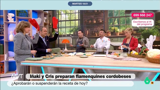 Cristina Pardo aprueba, pero Iñaki López suspende en su reto culinario con Carlos Maldonado Cristina Pardo aprueba, pero Iñaki López suspende en su reto culinario con Carlos Maldonado