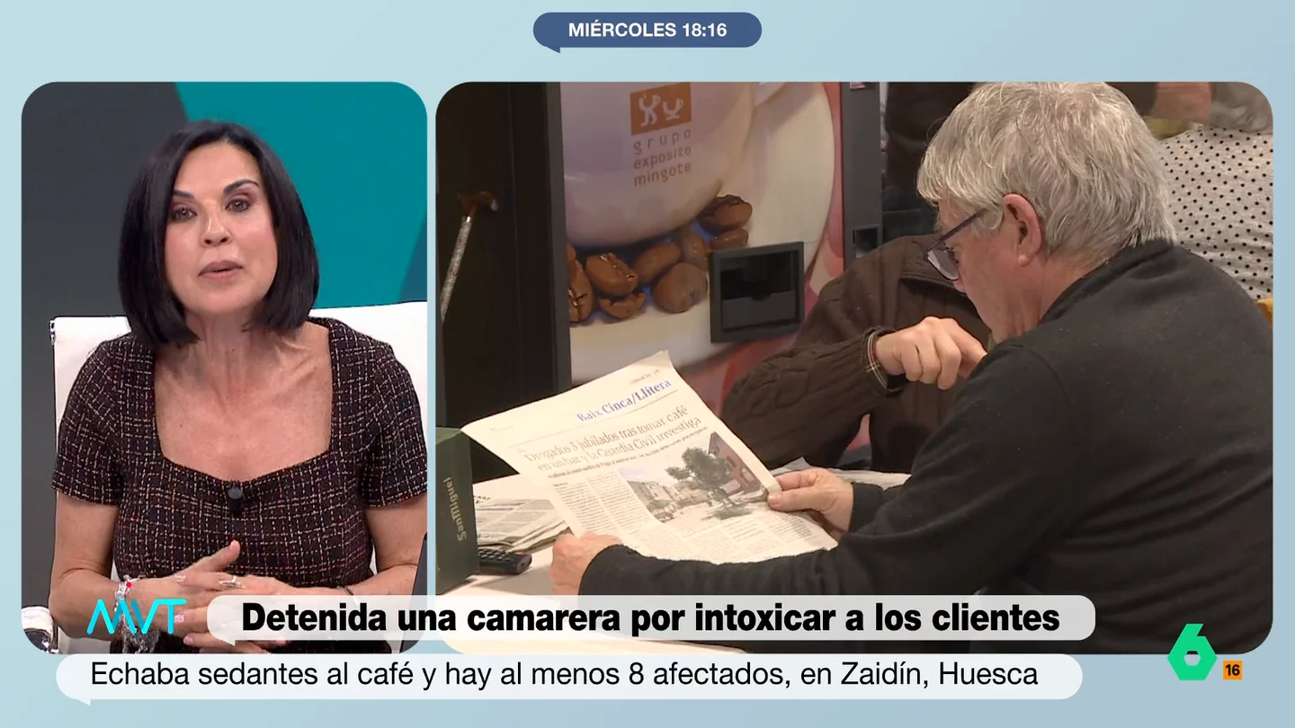 El análisis de Beatriz de Vicente sobre el caso de los jubilados drogados en Zaidín: "Una compañía de seguros nunca va a pagar" La camarera introdujo benzodiacepinas en el café de varios clientes. José Luis Torá se ha desplazado hasta este municipio oscense donde han manifestado que solo quieren pasar página ante esta situación debido a que "están conmocionados por la noticia".