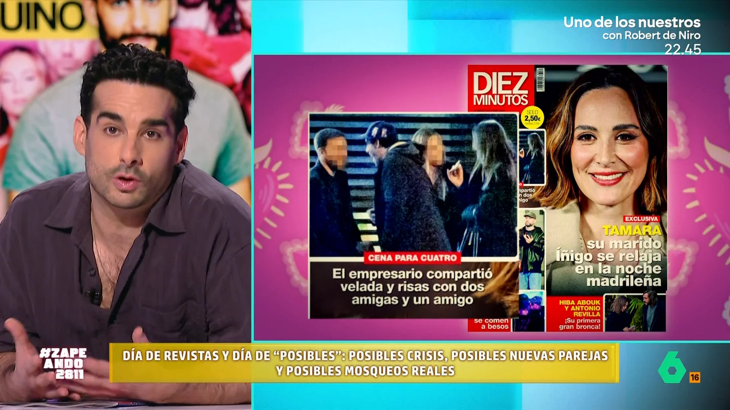 Juan Sanguino, sobre la salida nocturna de Íñigo Onieva sin Tamara Falcó: "Si la revista lo pone en portada es porque cree que sabe algo" Juan Sanguino, sobre la salida nocturna de Íñigo Onieva sin Tamara Falcó: "Si la revista lo pone en portada es porque cree que sabe algo"