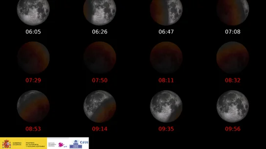 Horas del eclipse lunar total, visible desde España, del 14 de marzo de 2025 Horas del eclipse lunar total, visible desde España, del 14 de marzo de 2025
