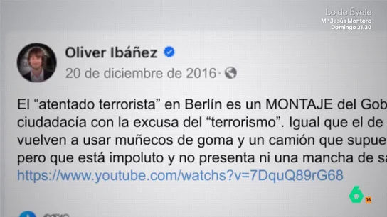Las palabras del youtuber terraplanista que afirmó que el atentado terrorista de Berlín fue un montaje Las palabras del youtuber terraplanista que afirmó que el atentado terrorista de Berlín fue un montaje