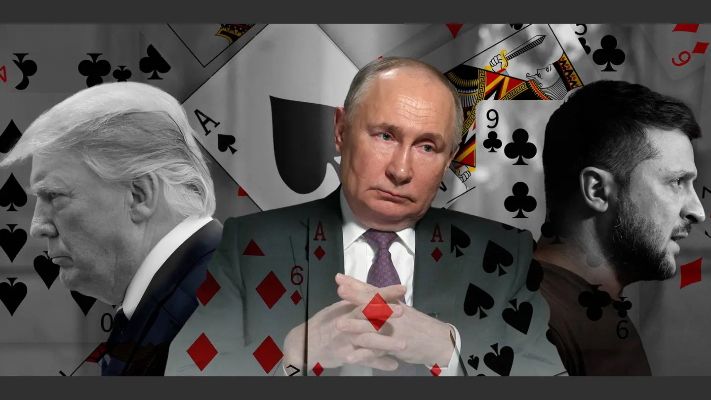 Trump, Putin y Zelenski. Trump, Putin y Zelenski.