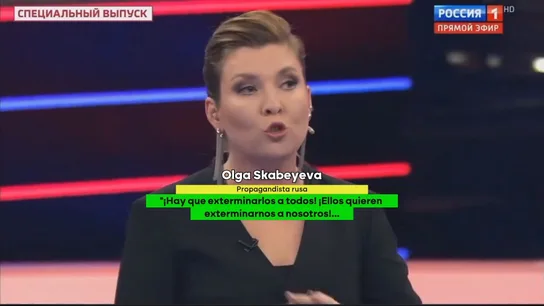Así es Olga Skabeyeva, la propagandista "muñeca" rusa de Putin que aseguró que la Tercera Guerra Mundial había comenzado Así es Olga Skabeyeva, la propagandista "muñeca" rusa de Putin que aseguró que la Tercera Guerra Mundial había comenzado