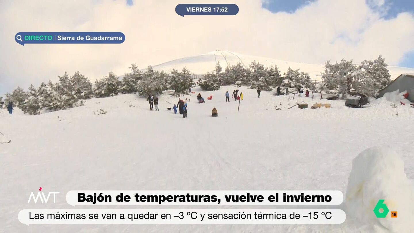 Al norte de la Comunidad de Madrid pueden alcanzarse los -15ºC