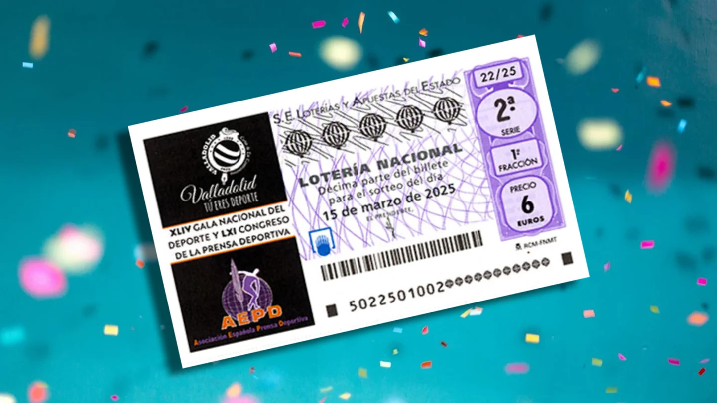 Lotería Nacional | Comprobar el resultado de hoy, sábado 15 de marzo de 2025 Décimo de la Lotería Nacional del sábado 15 de marzo de 2025 en homenaje al Deporte en Valladolid.
