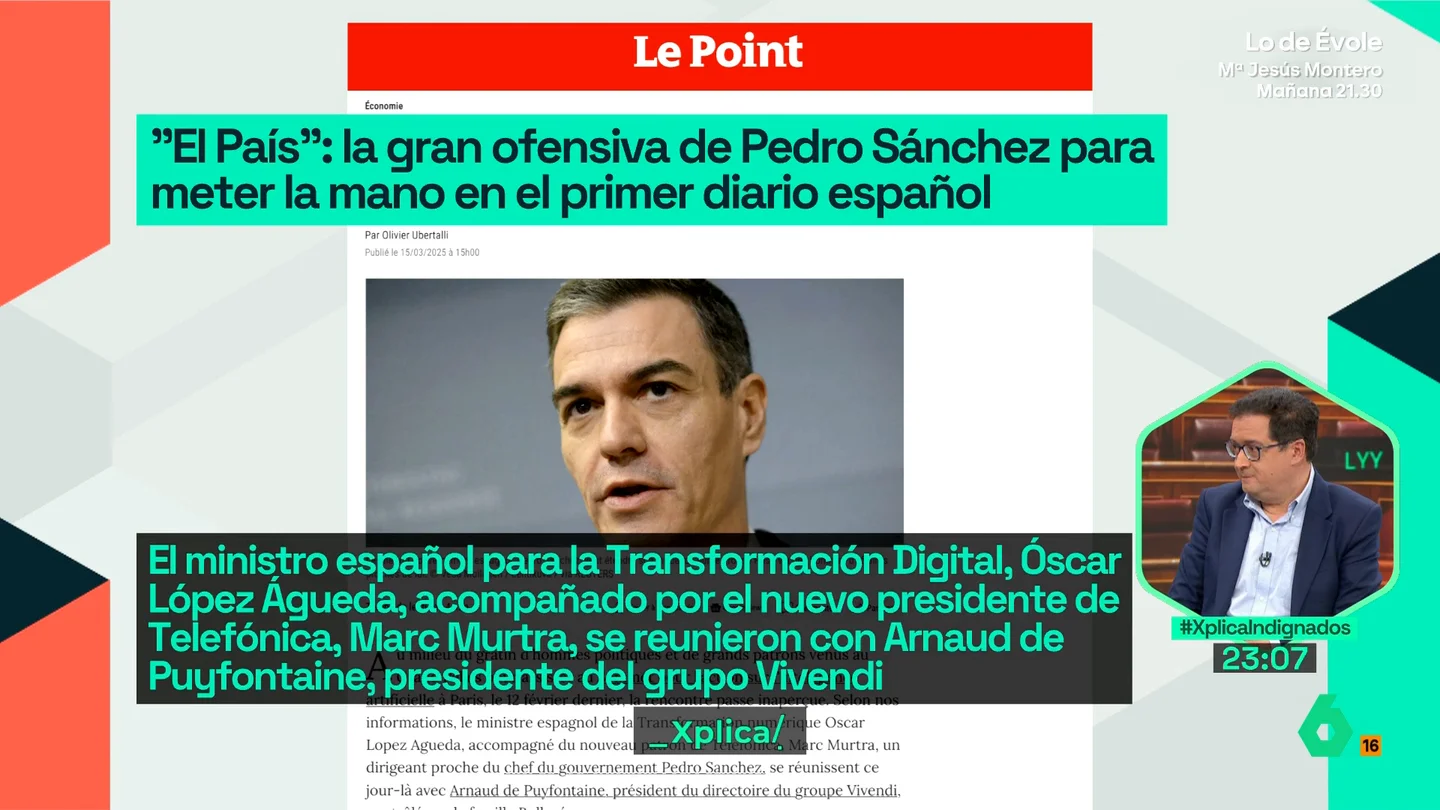 Óscar López niega haber participado en una reunión para pedir un cambio accionarial en el grupo Prisa Óscar López niega haber participado en una reunión para pedir un cambio accionarial en el grupo Prisa