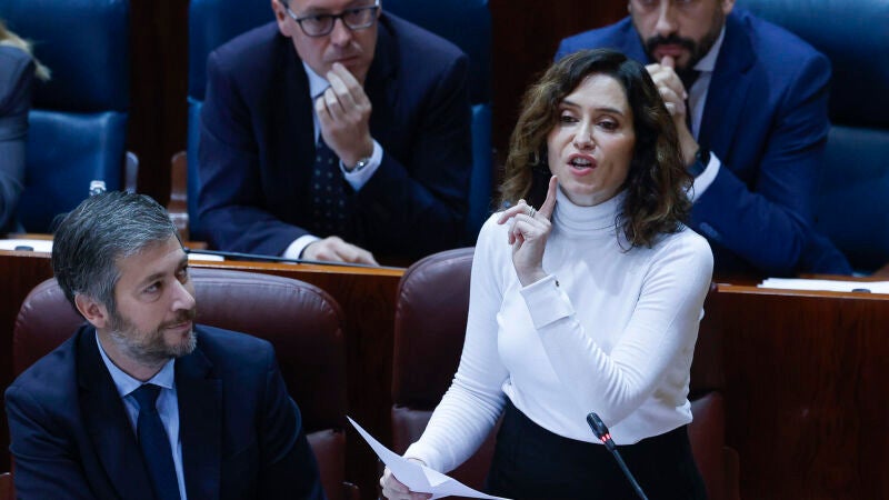 Isabel Díaz Ayuso, en la Asamblea de Madrid