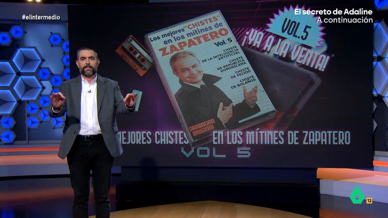 Dani Mateo 'anuncia' que el PSOE va a lanzar un casete con chistes de Zapatero: "Está disponible en todas las gasolineras"