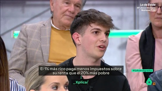 XPLICA El joven autónomo Helio Roque, sobre los impuestos: "El problema son las clases vampíricas, las grandes empresas" XPLICA El joven autónomo Helio Roque, sobre los impuestos: "El problema son las clases vampíricas, las grandes empresas"