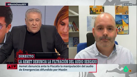 Rubén del Campo (AEMET), tras la denuncia por la filtración de una llamada manipulada que Mazón difundió: "Trata de menoscabar nuestro trabajo" Rubén del Campo (AEMET), tras la denuncia por la filtración de una llamada manipulada que Mazón difundió: "Trata de menoscabar nuestro trabajo"