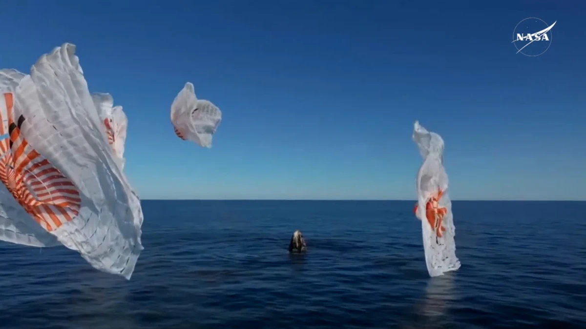 Así llegó la tripulación de SpaceX a la Tierra | Foto: NASA Así llegó la tripulación de SpaceX a la Tierra | Foto: NASA