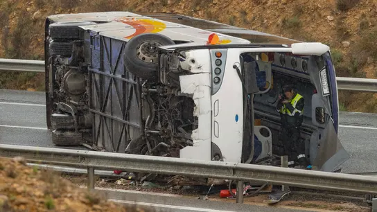 Accidente de autoboús en Murcia. Accidente de autoboús en Murcia.