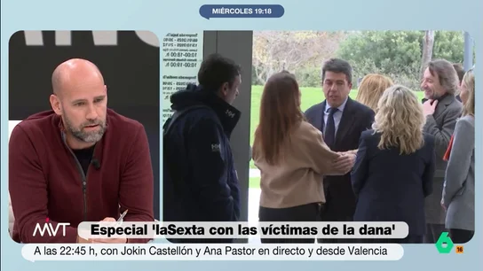 La "rabia" de Gonzalo Miró porque las autoridades "estuvieron para hacerse la foto" y no para escuchar a las víctimas de la DANA Gonzalo Miró reflexiona en este vídeo sobre el hecho de que las autoridades no se hayan sentado a hablar con las víctimas de la DANA y recuerda aquella misa de homenaje que "era una guerra para ver quién se sentaba en primera fila".