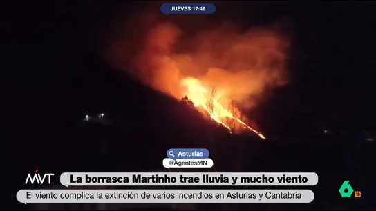 El viento agrava la lucha contra los incendios en Asturias y Cantabria El viento agrava la lucha contra los incendios en Asturias y Cantabria