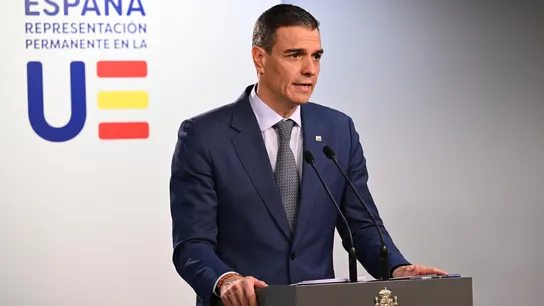 El presidente del Gobierno, Pedro Sánchez, tras la reunión del Consejo Europeo, este jueves. El presidente del Gobierno, Pedro Sánchez, tras la reunión del Consejo Europeo, este jueves.