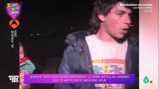 Zapeando recuerda a Cesáreo, el de "que te meto con el mechero, Sole" En su regreso al pasado, Zapeando 90s recuerda lo que para Maya Pixelskaya es "historia de España": Cesáreo, el hombre que, tras recibir el impacto de un huevo, reaccionó con su mítica frase "que te meto con el mechero, Sole".
