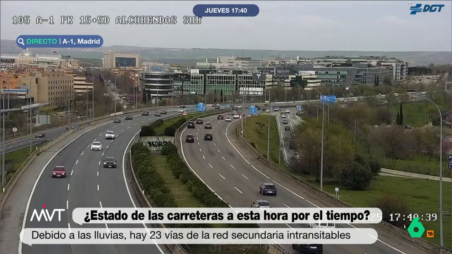 Las lluvias colapsan carreteras: 23 vías intransitables en Andalucía y Extremadura
