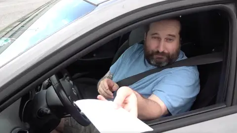 Hombre multado Hombre multado