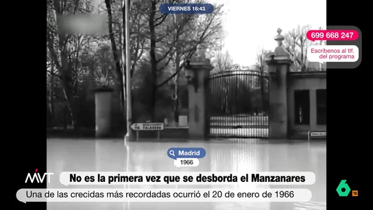 Las impactantes imágenes de la última vez que se desbordó el río Manzanares en Madrid Las impactantes imágenes de la última vez que se desbordó el río Manzanares en Madrid