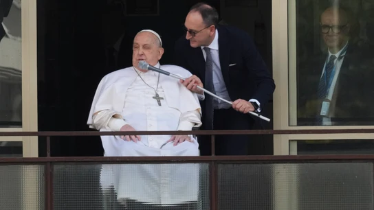 El papa Francisco habla desde el hospital Gemelli de Roma El papa Francisco habla desde el hospital Gemelli de Roma