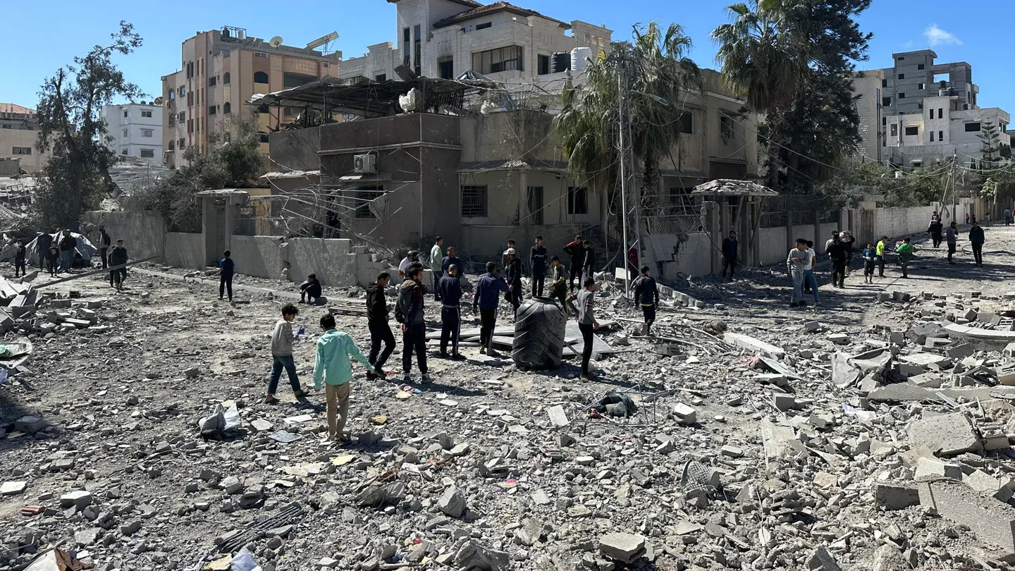 La Franja de Gaza, tras un bombardeo de Israel La Franja de Gaza, tras un bombardeo de Israel