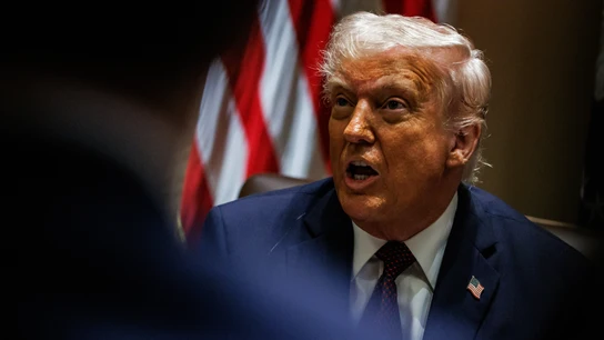 El presidente de Estados Unidos, Donald Trump, durante la reunión de su gabinete El presidente de Estados Unidos, Donald Trump, durante la reunión de su gabinete