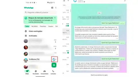 Aaí es la intelifencia artifial de WhatsApp Aaí es la intelifencia artifial de WhatsApp