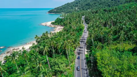 Playas de Khanom junto a la carretera de la costa Playas de Khanom junto a la carretera de la costa