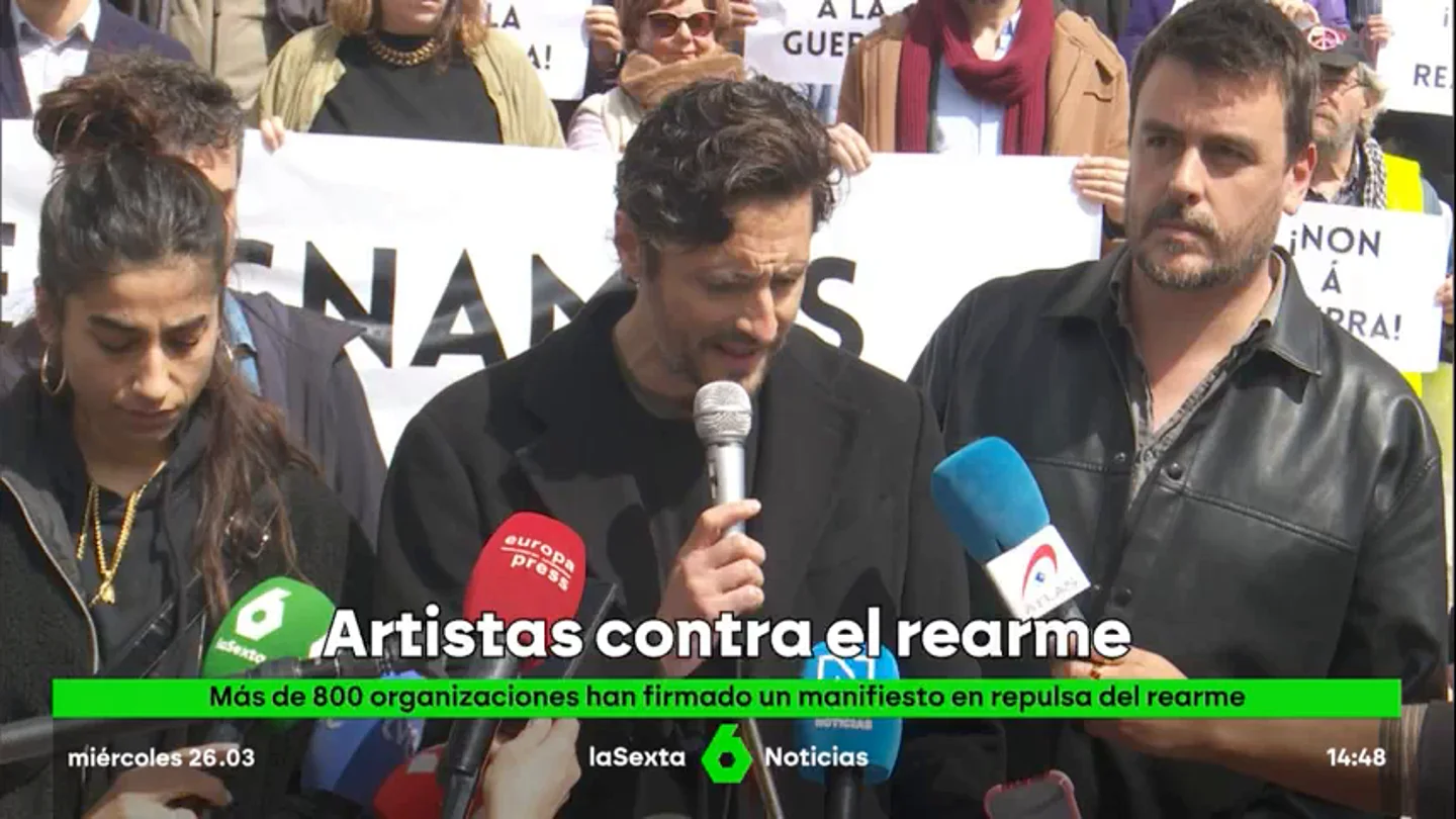 'No nos resignamos al rearme y a la guerra": actores y activistas alzan la voz contra el gasto militar 'No nos resignamos al rearme y a la guerra": actores y activistas alzan la voz contra el gasto militar