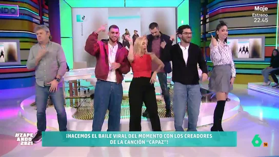 Los zapeadores se suman al éxito de 'Capaz' y bailan con Alleh y Yorghaki: "Lo hemos hecho tan mal que se han ido" Los zapeadores se suman al éxito de 'Capaz' y bailan con Alleh y Yorghaki: "Lo hemos hecho tan mal que se han ido"