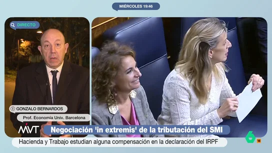 Gonzalo Bernardos, tajante sobre la tributación del SMI: "¿Dos ministras a la greña por el azucarillo del café?" Gonzalo Bernardos reflexiona sobre las negociaciones entre Hacienda y Trabajo por la tributación del Salario Mínimo Interprofesional y en este vídeo plantea varias soluciones.
