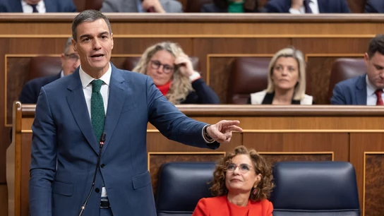 Pedro Sánchez interviene en el Congreso de los Diputados. Pedro Sánchez interviene en el Congreso de los Diputados el 26 de marzo de 2025.