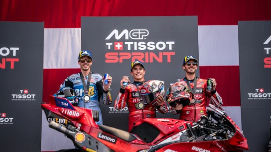 Álex Márquez, Marc Márquez y 'Pecco' Bagnaia Álex Márquez, Marc Márquez y 'Pecco' Bagnaia