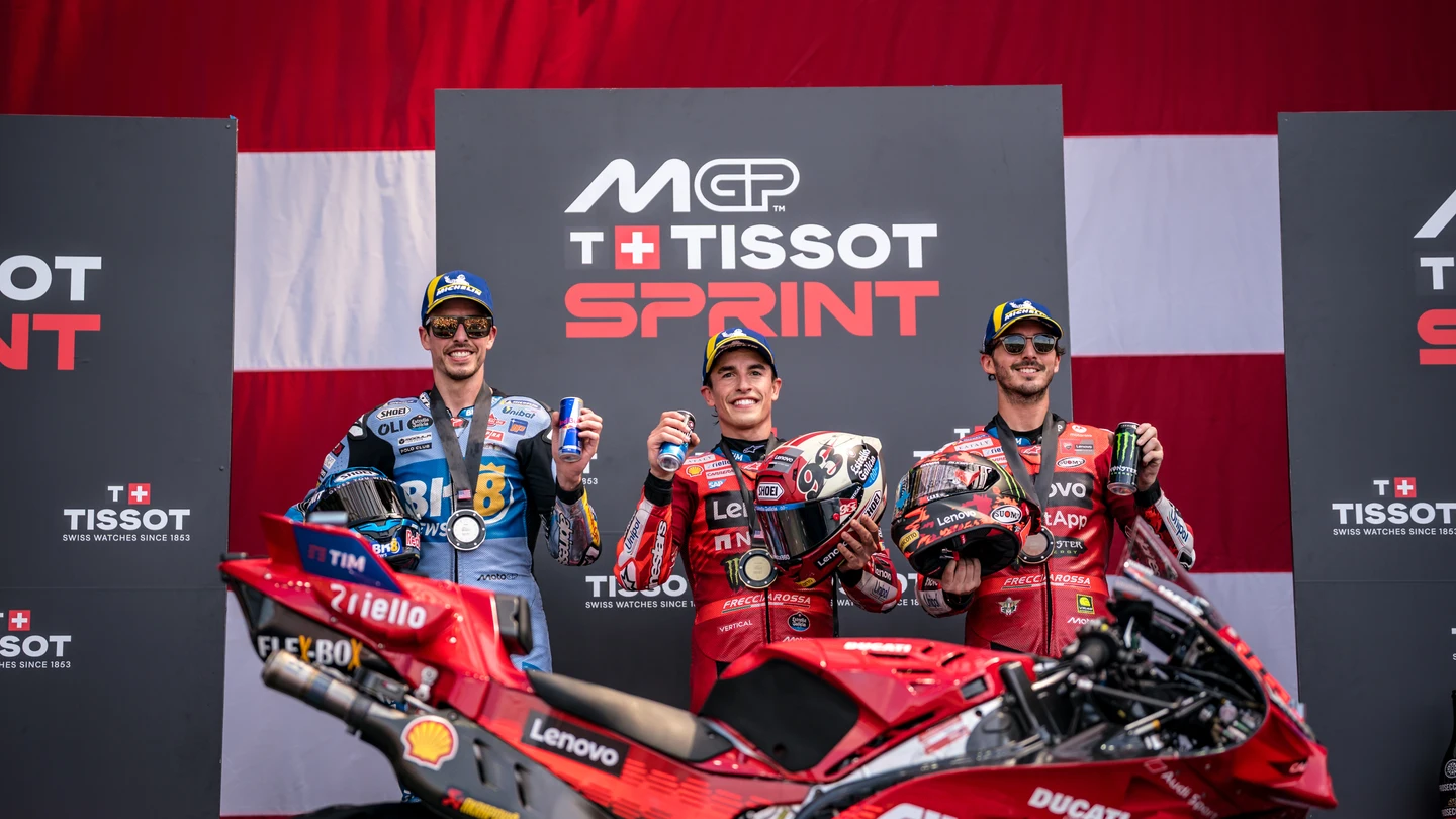 Álex Márquez, Marc Márquez y 'Pecco' Bagnaia Álex Márquez, Marc Márquez y 'Pecco' Bagnaia