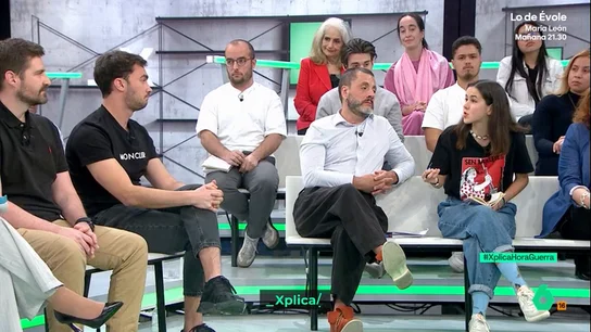 Tenso debate entre una joven precaria y un empresario Tenso debate entre una joven precaria y un empresario