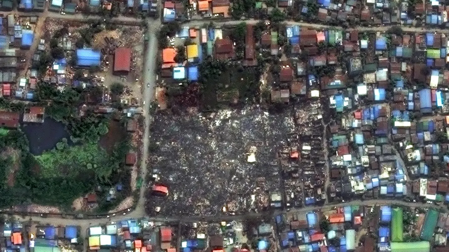 Imagen aérea de Mandalay (Birmania) tras el terremoto Imagen aérea de Mandalay (Birmania) tras el terremoto